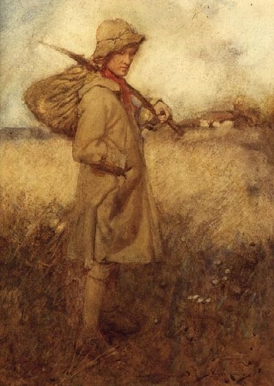 Mann trägt seine Habseligkeiten von William Lee Hankey