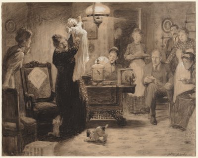 Skizze zur Illustration "Das stationäre Baby" von William Leroy Jacobs