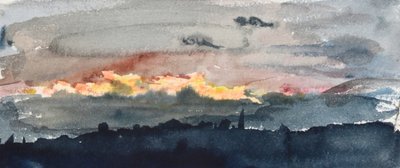 Eine Lücke in den Abendwolken von William Lionel Wyllie