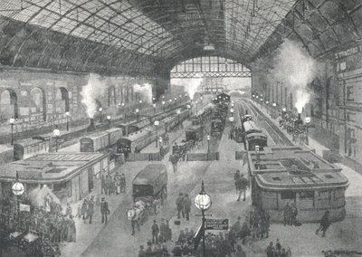 Cannon Street Station - Nacht, 1891 von William Luker