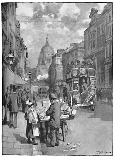 Fleet Street, mit Blick auf St. Pauls, 1891 von William Luker