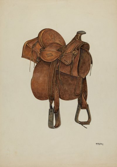 Ledersattel, um 1940 von William McAuley