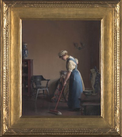 Mädchen beim Fegen, ca. 1912 von William McGregor Paxton