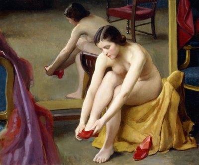Die roten Pantoffeln von William McGregor Paxton