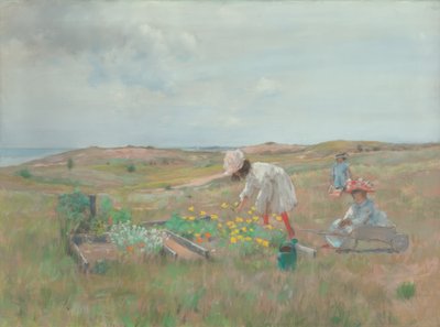 Blumen sammeln von William Merritt Chase