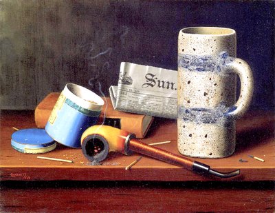 Die blaue Tabakdose von William Michael Harnett