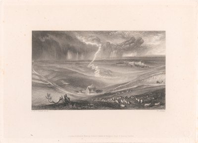 Feld von Waterloo mit Blitz von William Miller
