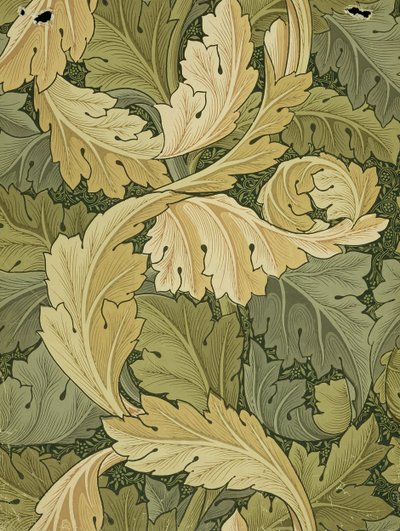 Tapetendesign mit Akanthus-Wald-Farben, 1875 von William Morris