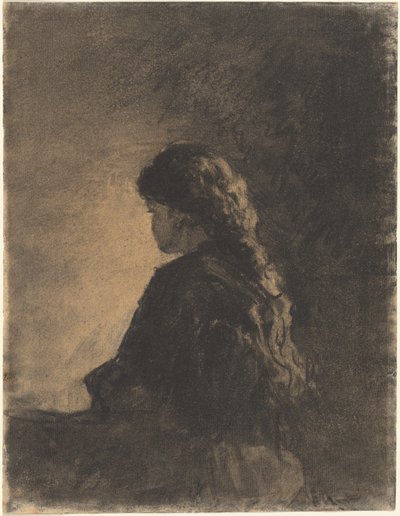 Sitzendes Mädchen von William Morris Hunt