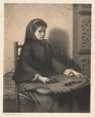 Violettes Mädchen von William Morris Hunt