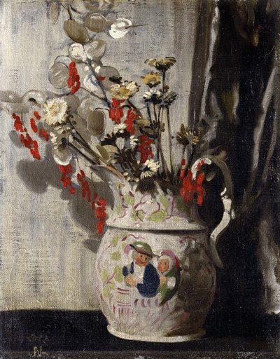 Eine Vase mit Silberblatt von William Nicholson