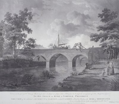 Das Aquädukt bei Barton, in der Nähe von Manchester, 1793 von William Orme