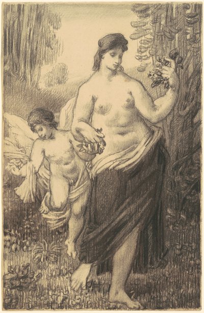 Nackte geht mit Amor von William P. Babcock