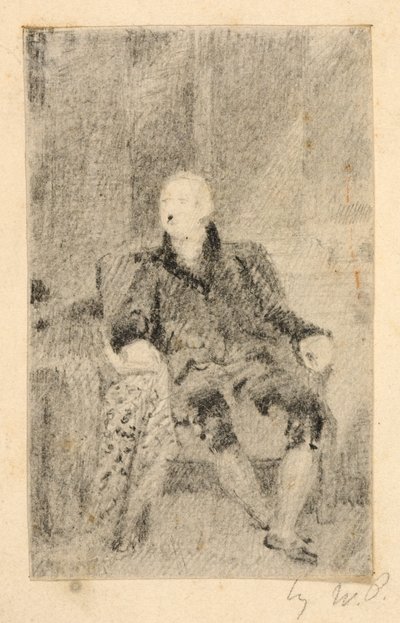 Sitzender Mann in Kleidung des 18. Jahrhunderts von William Page