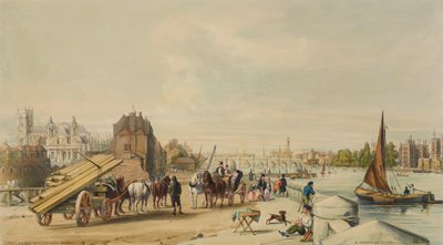 Millbank, Westminster, London, 1840 von William Parrott