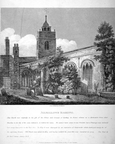 All Hallows-by-the-Tower Church, London, 1810 von William Pearson
