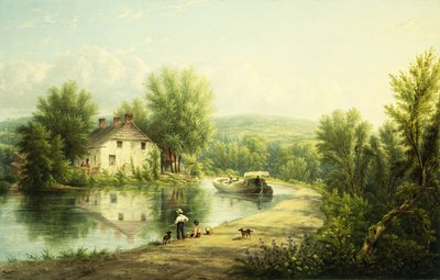 Am Rondout-Kanal, Rosendale, 1886-87 von William Rickarby Miller