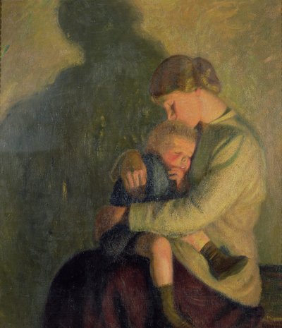 Mutter und Kind: Kerzenlicht von William Rothenstein