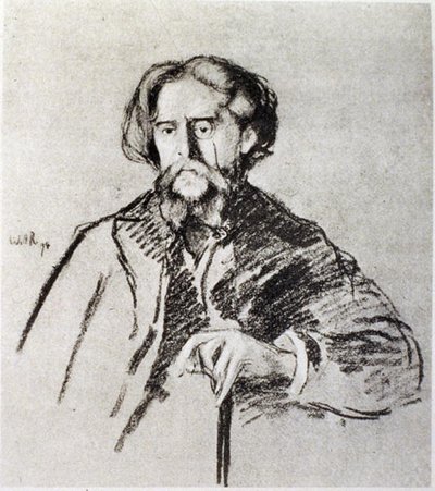 Porträt von Alphonse Daudet von William Rothenstein
