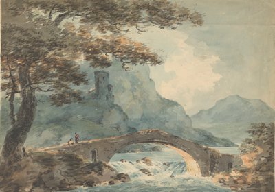 Zwei Männer auf einer Brücke von William Sawrey Gilpin