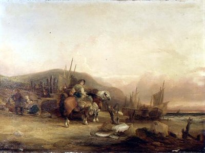 Den Fang inspizieren von William Snr. Shayer