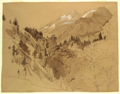 Studie einer Landschaft, Meiringen, Schweiz von William Stanley Haseltine