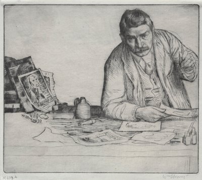 Selbstporträt - "Der Radierer" von William Strang