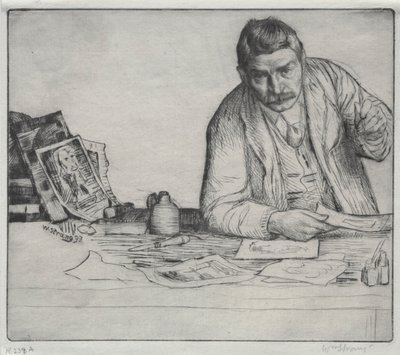 Selbstporträt - Der Radierer, 1897 von William Strang