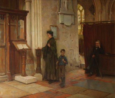 Das Scherflein der Witwe, 1890 von William Teulon Blandford Fletcher