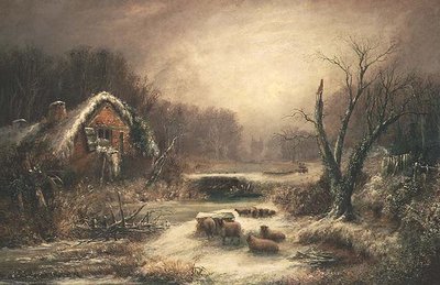 Eine bewaldete Winterlandschaft von William Thomas Such