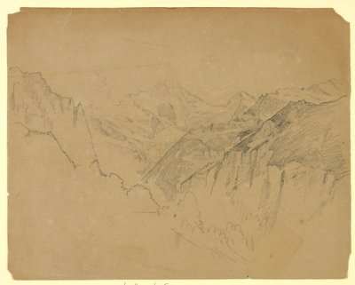 Studie der Landschaft, Lauterbrunnen, Schweiz von William Trost Richards