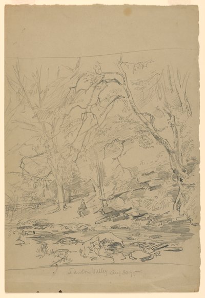 Studie einer Landschaft, Lawton Valley, RI von William Trost Richards