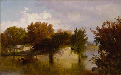 Bäume entlang des Baches im Herbst, 1861 von William Trost Richards