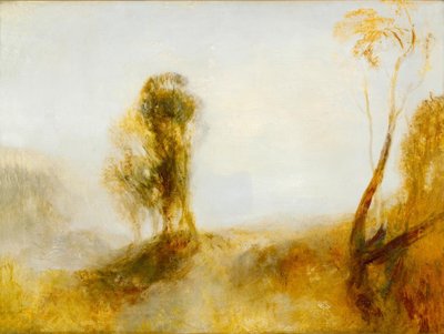 Sonnenaufgang: eine Burg an einer Bucht von Joseph Mallord William Turner