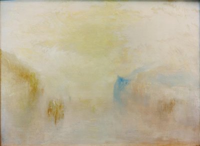 Sonnenaufgang mit Boot zwischen Landzungen von Joseph Mallord William Turner