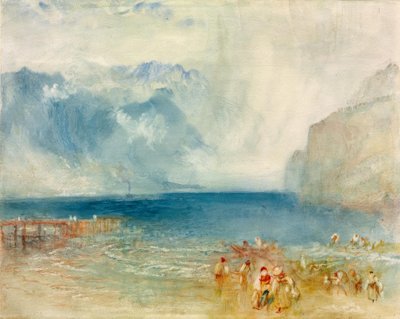 Der erste Dampfer auf dem Vierwaldstättersee von Joseph Mallord William Turner