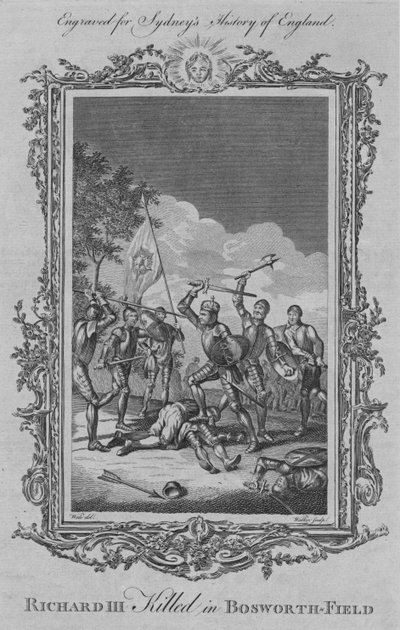 Richard III. getötet in der Schlacht von Bosworth, 1773 von William Walker