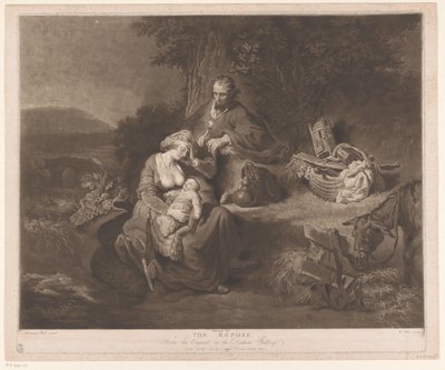 Ruhe auf der Flucht nach Ägypten von William Ward