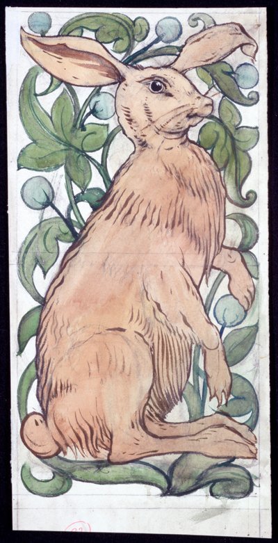 Hase, um 1859-1917 von William de Morgan
