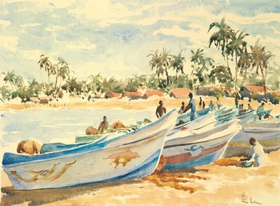 Fischerboote, gestrandet von Wilson Clive