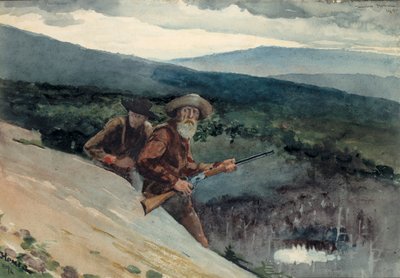 Bärenjagd, Prospect Rock, 1892 von Winslow Homer