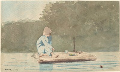 Junge auf einem Floß von Winslow Homer