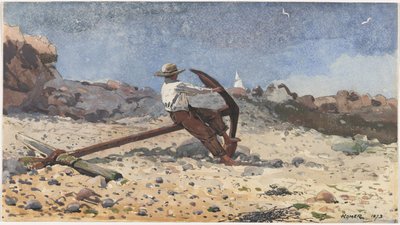 Junge mit Anker von Winslow Homer
