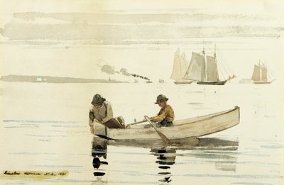 Jungen beim Angeln, Gloucester Harbor, 1880 von Winslow Homer