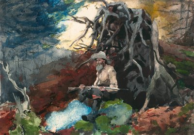 Lagerfeuer, Adirondacks von Winslow Homer