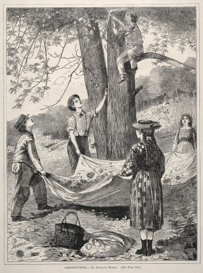 Kastaniensammeln, 1870 von Winslow Homer