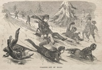 Draußen rodeln von Winslow Homer