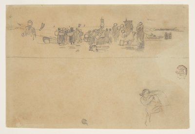 Gruppen von Frauen am Strand, Cullercoats, England von Winslow Homer
