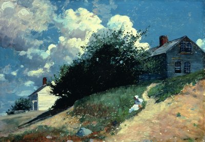 Häuser auf einem Hügel, 1879 von Winslow Homer