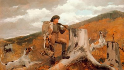 Jäger und Hunde von Winslow Homer